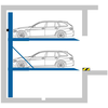 Liftparker N4802 - car parking system with a maximum level of convenience for getting in and out of the car by providing additional parking space (up to 275 cm wide)